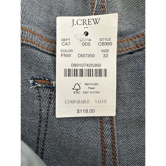 J Crew Womens Mid Rise Medium Wash Signature Stretch Skinny Jeans NWT Size 32 - Picture 8 of 9